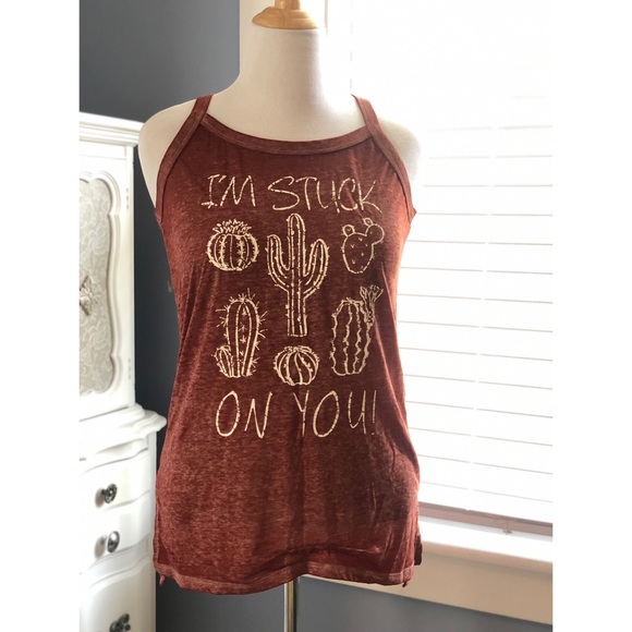 “I’m stuck on you” Cactus Tank XL 🌵NEW - Picture 2 of 2